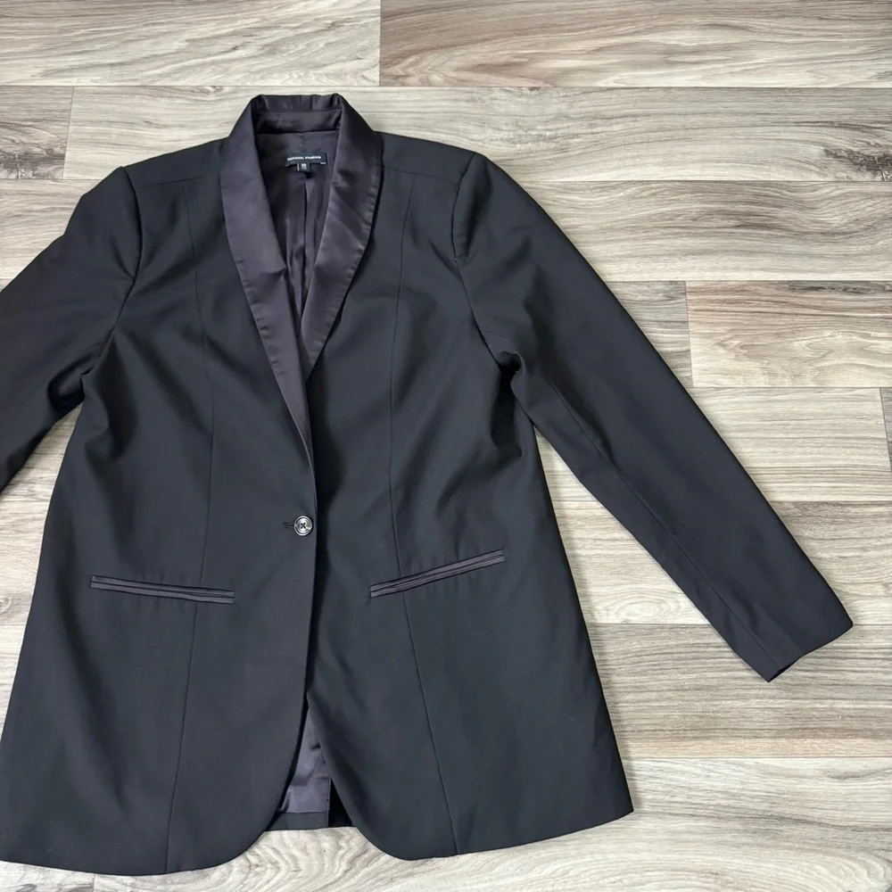 Universal Standard Black Wool Blend Classic Blazer Size Extra Small